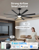 Luxe Flow 72inch DC ceiling fan in black/Nickel