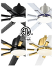 Luxe Flow 72inch DC ceiling fan in black/Nickel